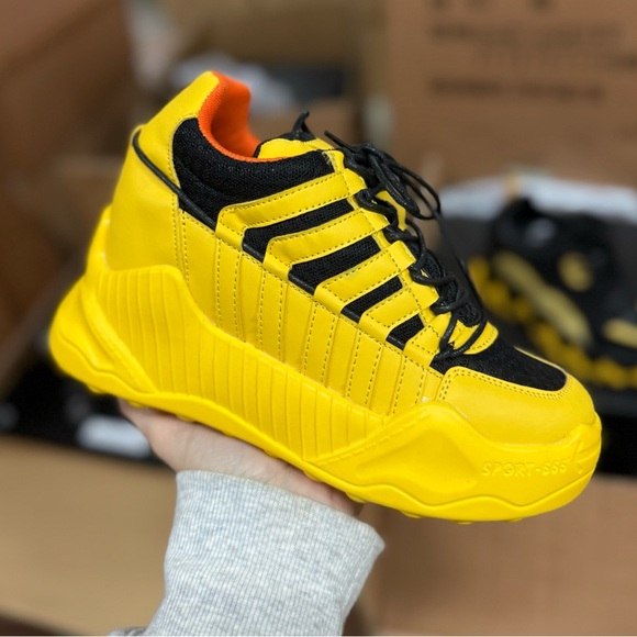 Anthony Wang Yellow Durian Sneaker Wedge - Picture 2 of 3